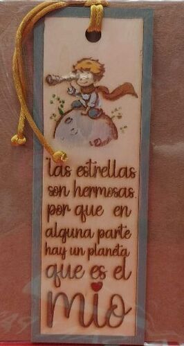 MARCAPAGINAS EN MADERA EL PRINCIPITO LILIANA MODELO 2