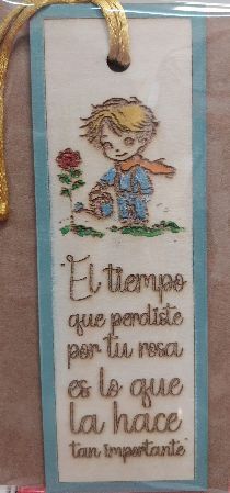 MARCAPAGINAS EN MADERA EL PRINCIPITO LILIANA MODELO 3