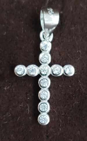 CRUZ CIRCONITAS PLATA 55306
