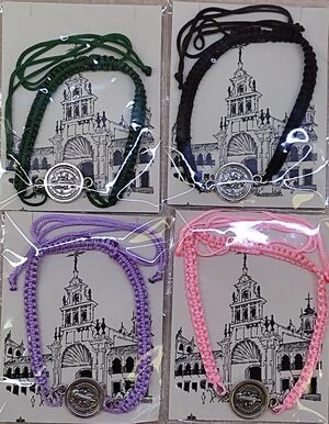 PULSERA SAN BENITO 15MM BAÑO PLATA MACRAMÉ DBKPSB15/MVAR