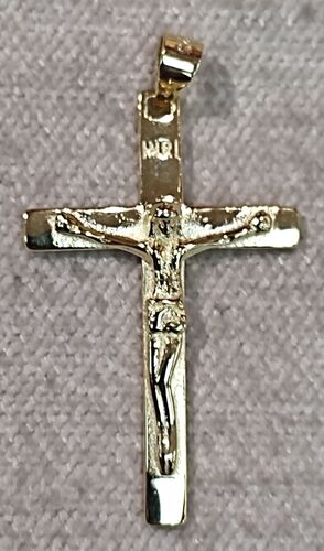 CRUZ PLATA CHAPADA EN ORO 55633CH