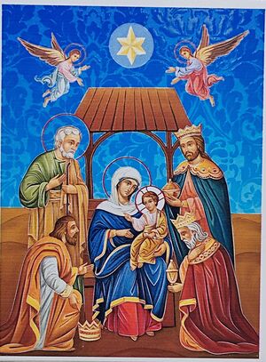 CUADRO EN MADERA 9X12 NATIVIDAD TIPO ICONO