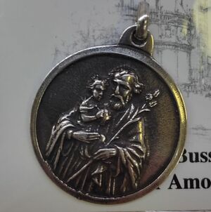 MEDALLA S.JOSE METAL 30MM BAÑO PL DBKSJ30P