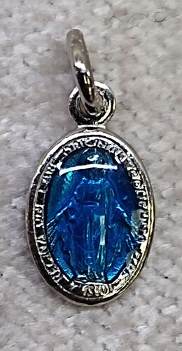 MEDALLA PLATA VIRGEN MILAGROSA 12 MM ESM. PL