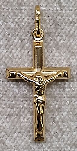 CRUZ PLATA LISA C/CRISTO 26X15MM CH