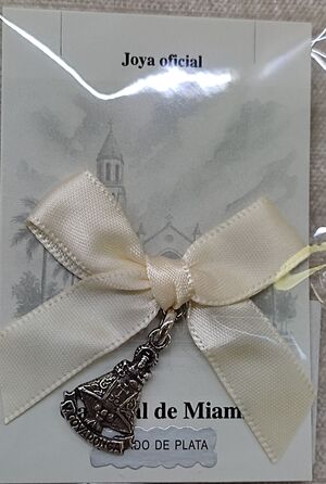 LAZADA CUNA VIRGEN DE COVADONGA EN METAL 20MM CHAPADO PLATA 5