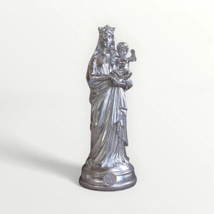 IMAGEN VIRGEN CON NIÑO RESINA 20 CM. PLATEADA