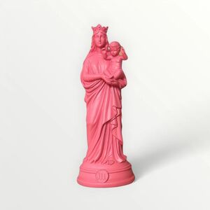 IMAGEN VIRGEN CON NIÑO RESINA 20 CM. ROSA