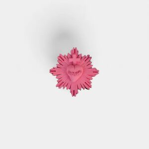 BROCHE SAGRADO CORAZÓN METAL ESMALTADO ROSA