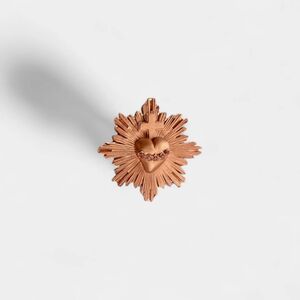 BROCHE SAGRADO CORAZÓN METAL ESMALTADO COBRE
