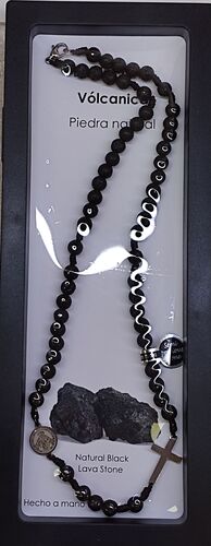 ROSARIO ROCA VOLVÁNICA Y CUERDA 6MM.