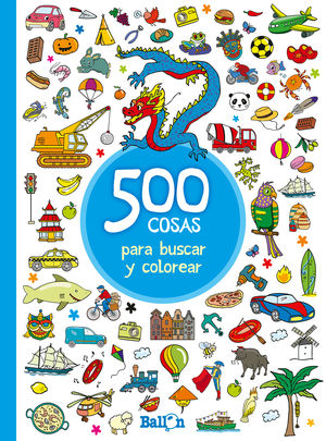 500 COSAS PARA BUSCAR Y COLOREAR-AZUL