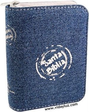 BIBLIA REINA VALERA MINI BOLSILLO JEAN CON CIERRE