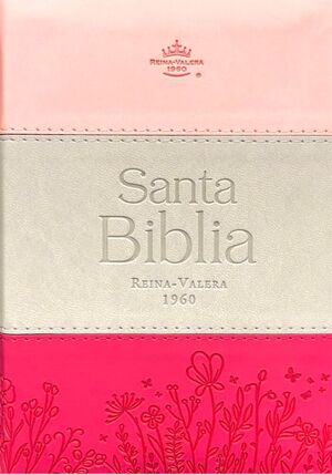 BIBLIA RVR60 BOLSILLO I/PIEL TRICOLOR ROSA/GRIS/FUCSIA CON CIERRE/ÍNDICE
